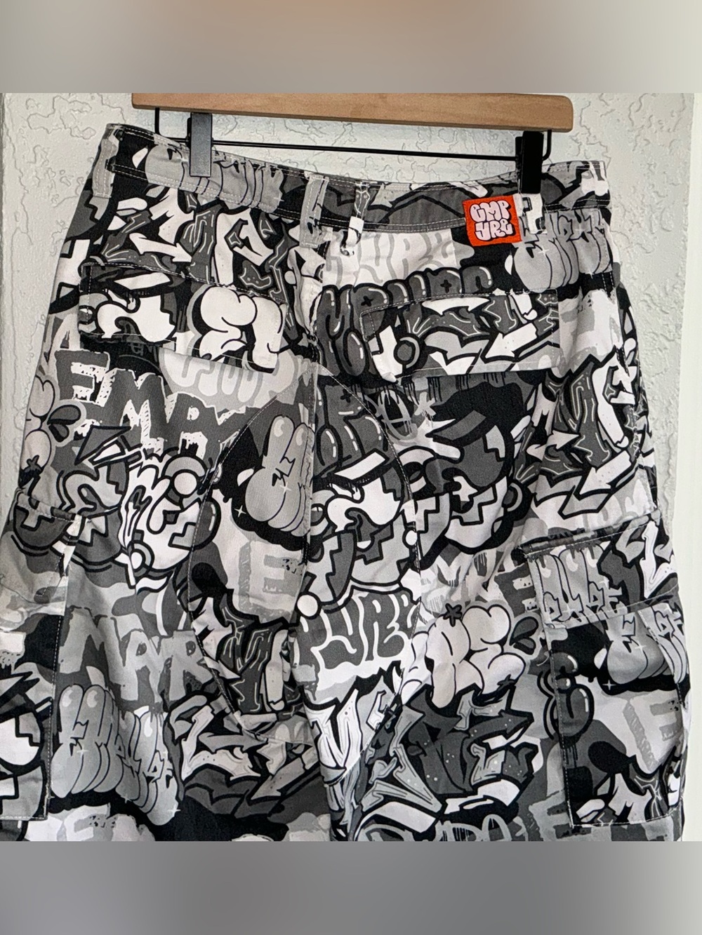 Empyre Black & Gray Graffiti Print Cargo Pants - Picture 7 of 10